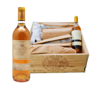 Caisse d'origine de Château Yquem, 12 bouteilles de Sauternes d'exception