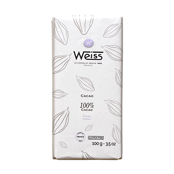 Tablette de chocolat Weiss 100% cacao - Epicierie fine Maison Reignier